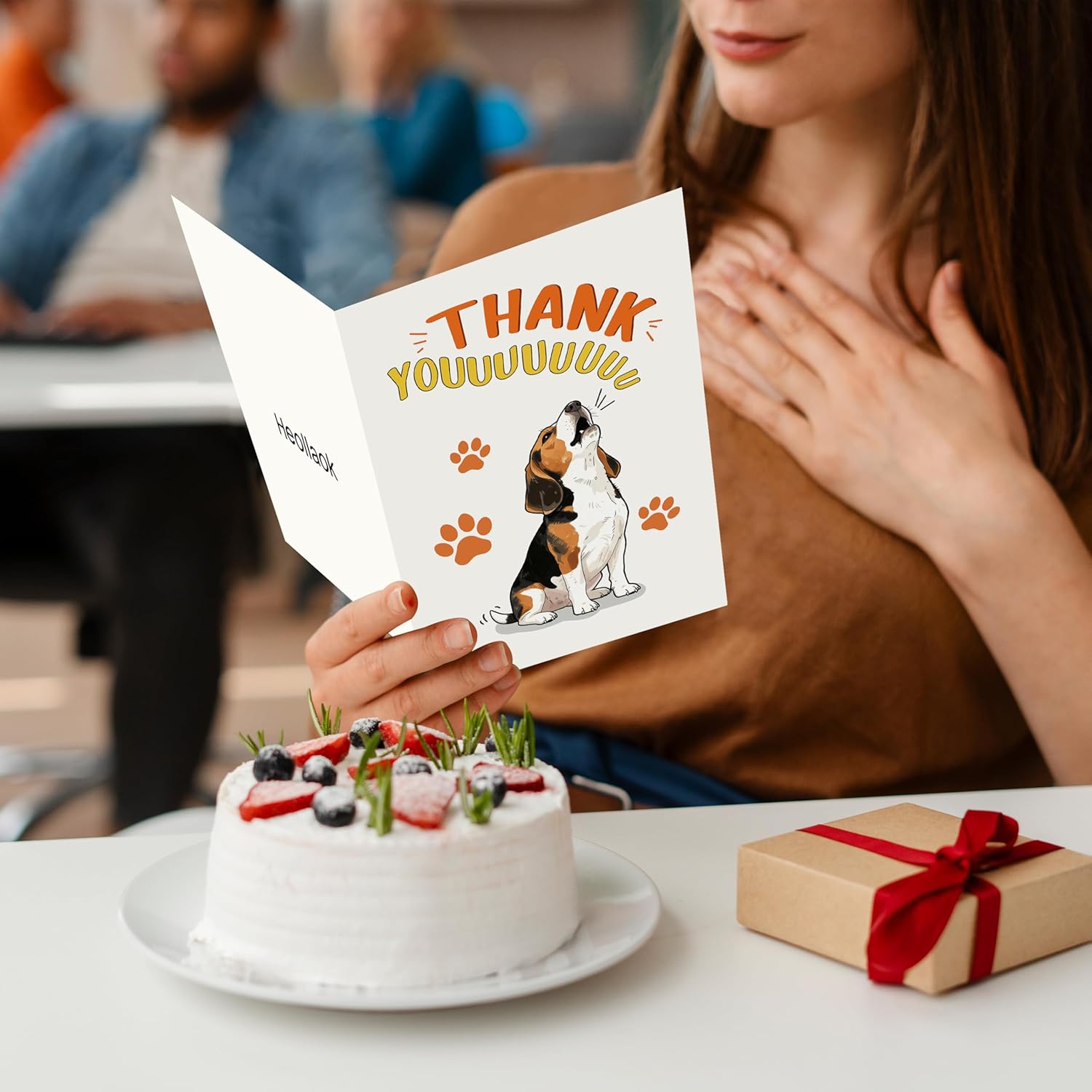 Heollaok Funny Dog Thank You Card for Men Women, Appreciation Card for Pet Lover, Humor Thank You Gift for Vet, Pet Sitter, Friend, or Family - Image 6