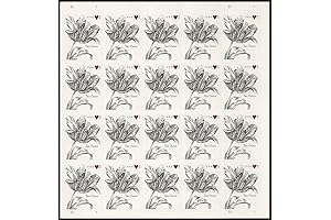 Vintage Tulip Postage Stamps for Your Wedding Day