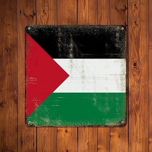 Vista 46 de Letrero de metal con bandera de país internacional, bandera de Polonia, regalo de bandera de Polonia, letreros de aluminio envejecidos