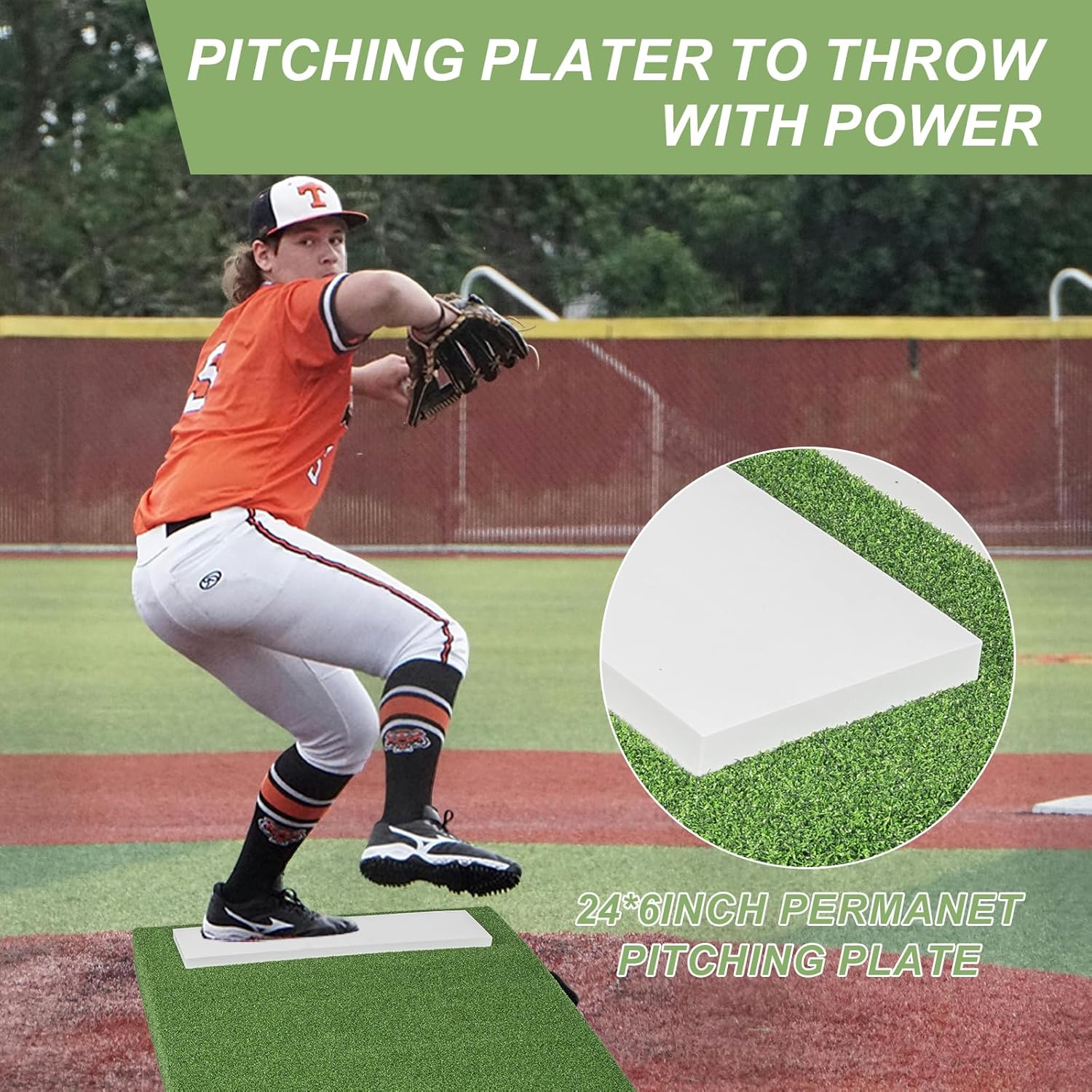 Pitching Mound, 4" Baseball Mound for Pitching Training Portable Pitchers Mound for Softball Baseball with Non-Slip Bottom.