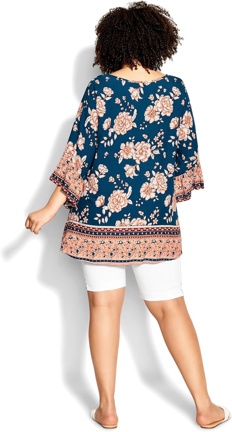 Avenue Women's Plus Size Top - Abby Pintuck Border - Image 4