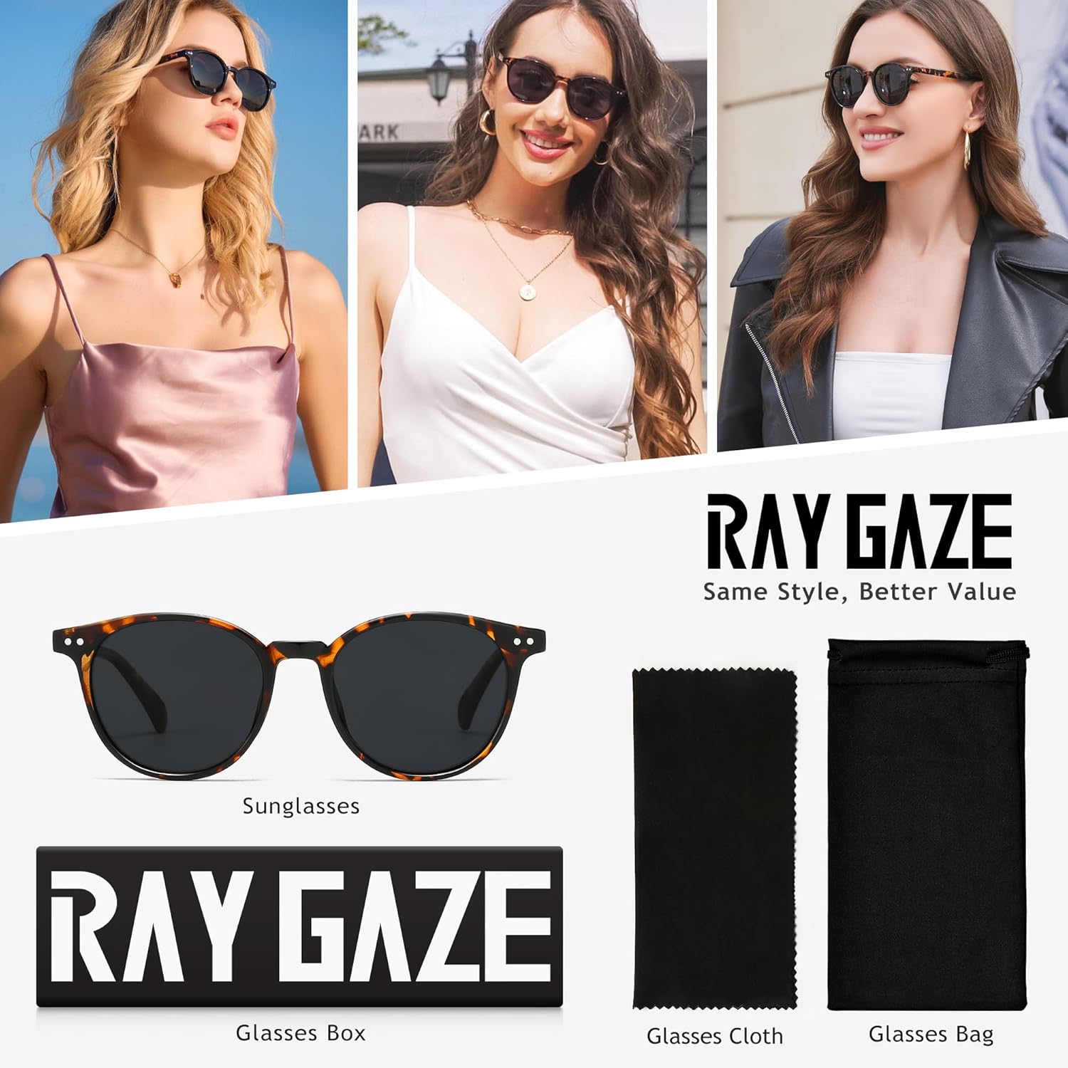 Ultra Lightweight Small Round Polarized Sunglasses for Women UV400 Protection - Image 6