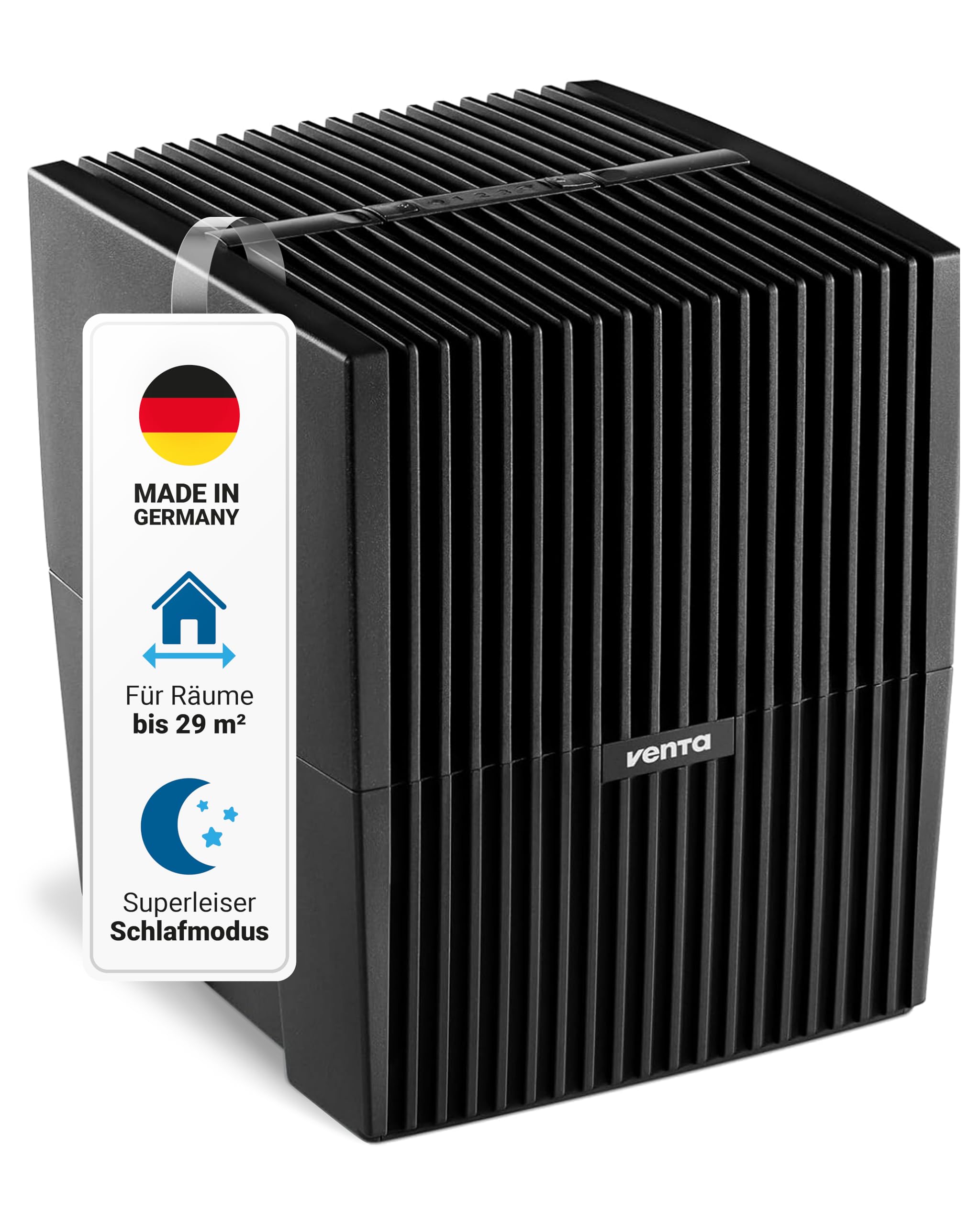 Venta Luftbefeuchter LW15 Classic Original, bis 29 m², 20 dB(A), 2 Watt, 5 l-Tank, Kaltverdunstung