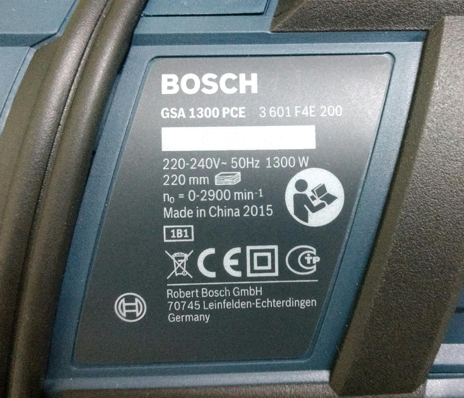 Bosch GSA 1300 PCE Heavy Duty Electric Reciprocating Saw, 1,300W, 2,900 ...