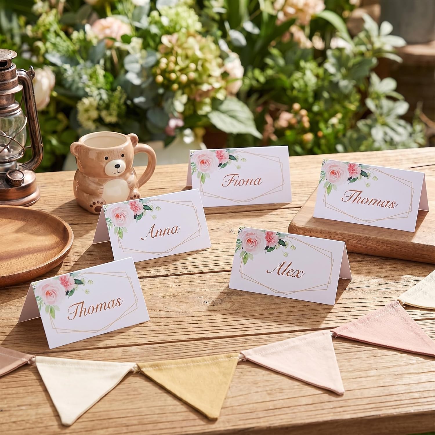 Nogeqi 50PCS Table Place Cards, Name Cards for Table Setting