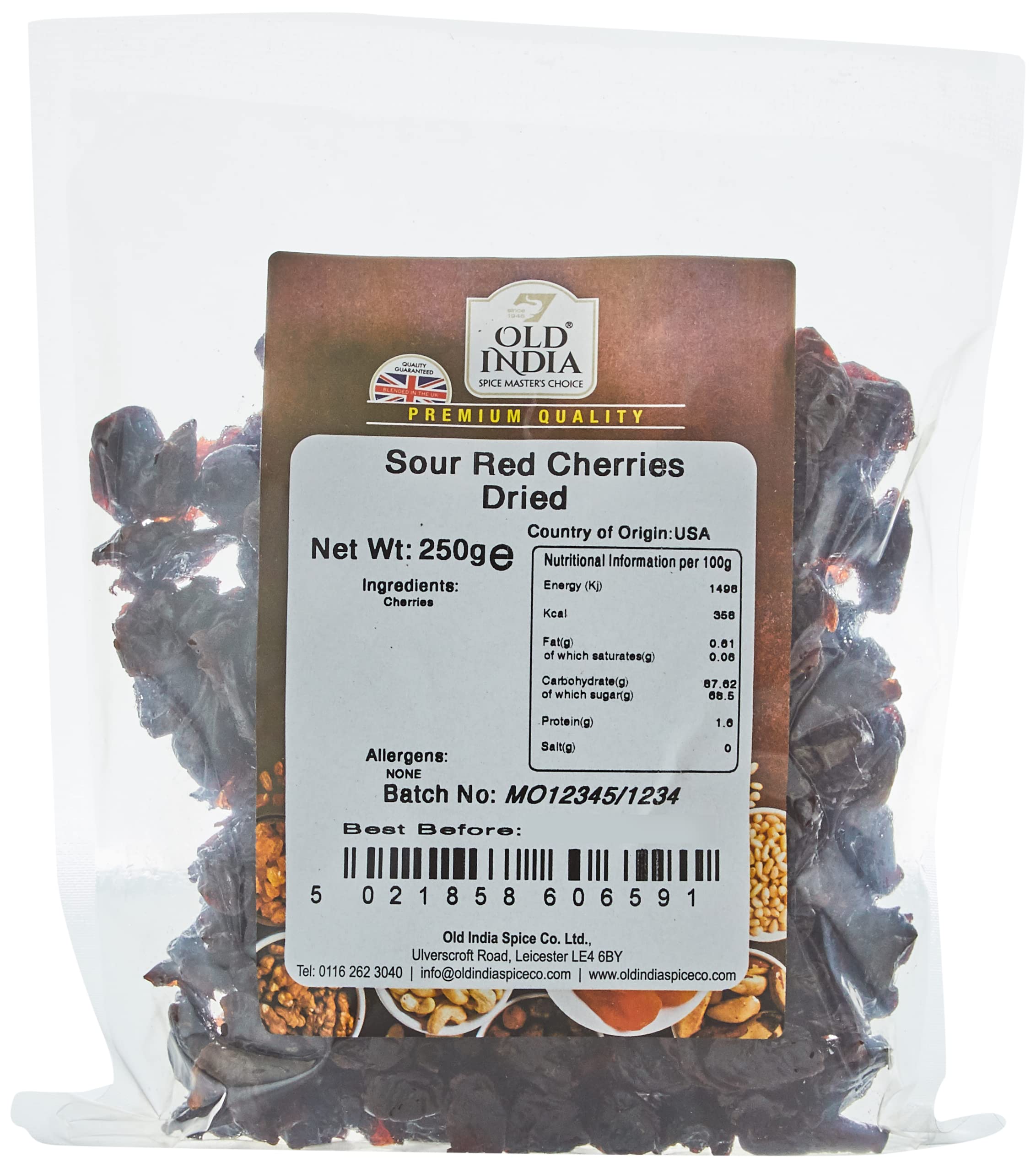 Old India Sour Red Cherries Dried 250g