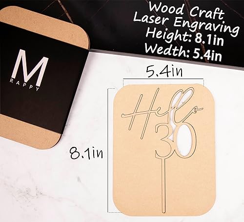 Miniatura 2 de Decoración para pastel de 30 cumpleaños de 30 años, decoración de pastel de 30 cumpleaños para mujeres u hombres, decoración de pastel de fiesta de