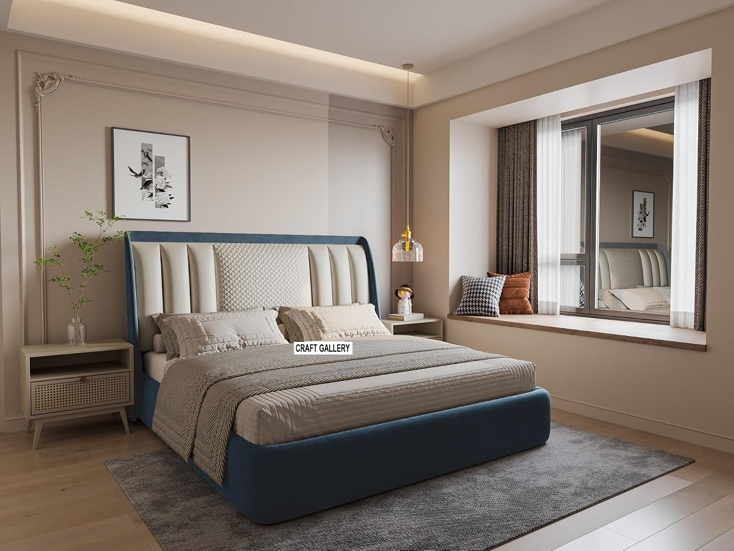 Craft Gallery Modern Upholstered King Size Bed with Box Storage for Bedroom | Wooden Double Bed with Storage | Platform Co... - Review, Price and Buying Guide