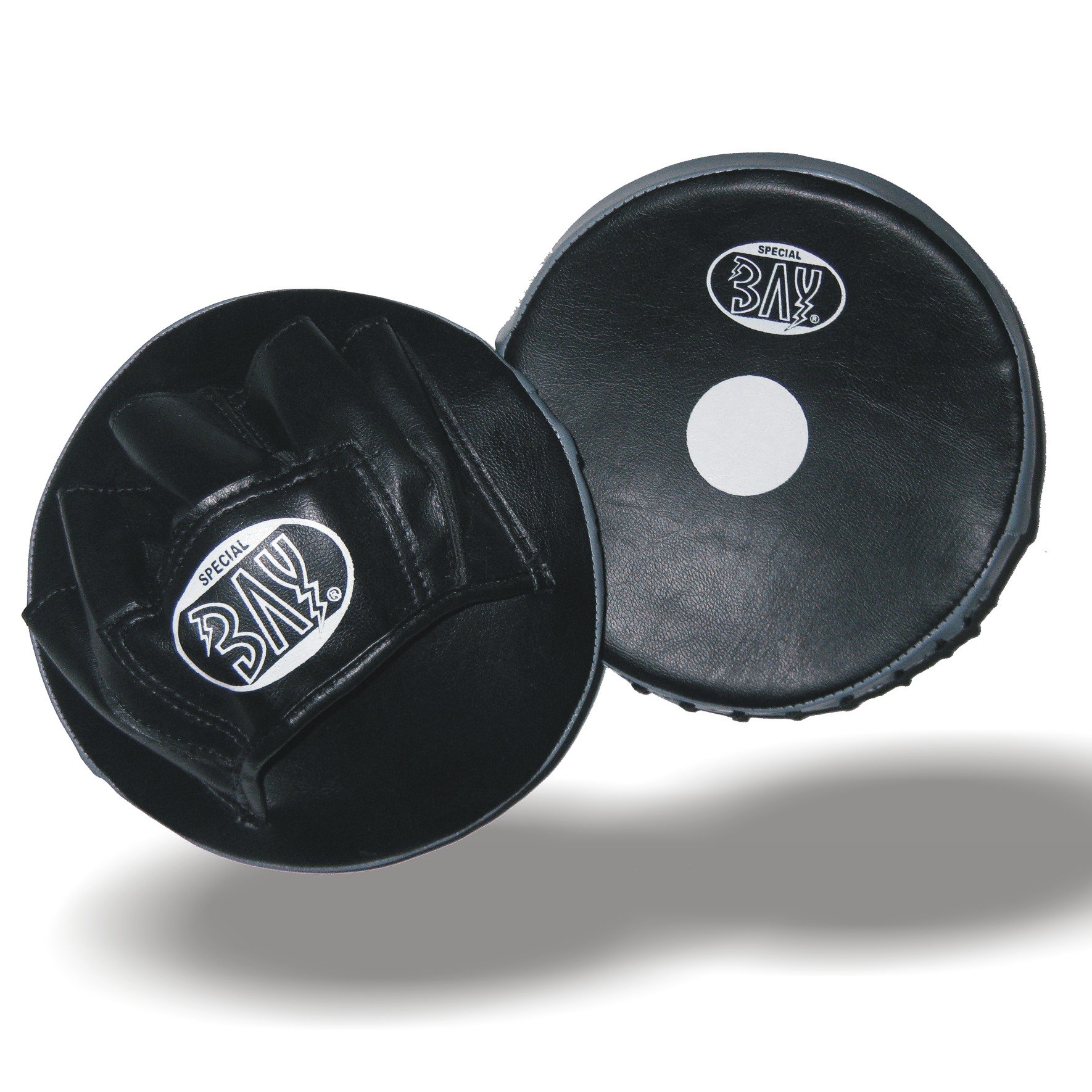 BAY Tactical MMA Fokus-Pratzen, Schwarz/Grau, 18,5 cm Durchmesser