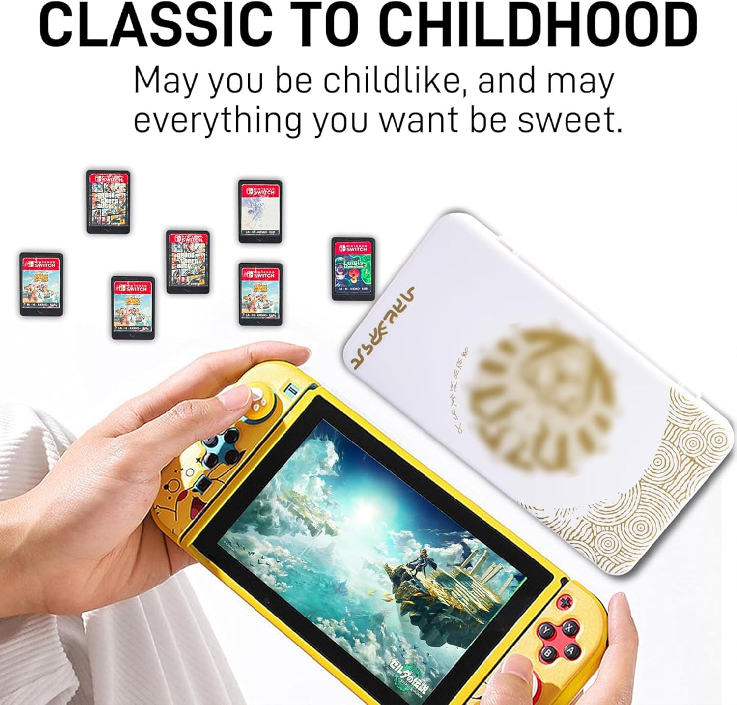 RHOTALL Game Card Case for Nintendo Switch /OLED/lite/2 , Storage Card Box with 48 Game Cards Cartridge and 24 SD Cards Slots, Switch Games Holder with Magnetic Design - for Tears of the Kingdom - Image 6