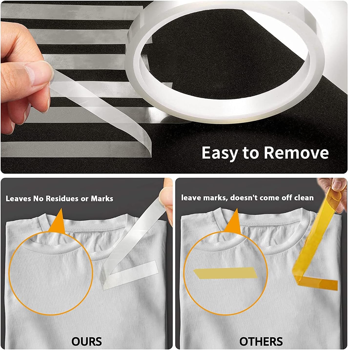 GUMMMY Clear Heat Tape for Heat Press Heat Transfer Tape Sublimation Heat Resistant Tape for Electronics Printing DIY Crafts (Color : 33M, Size : 50mm)