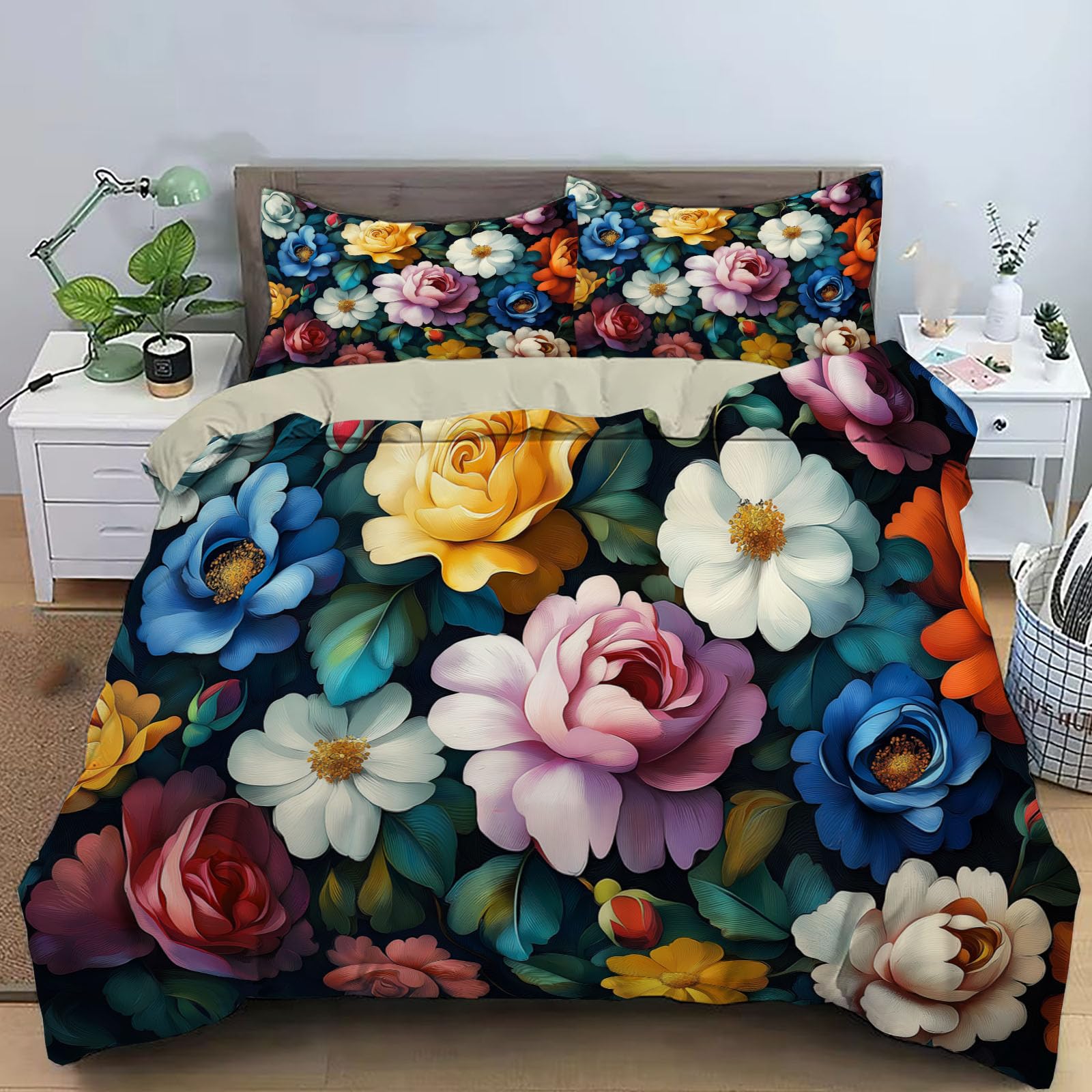 Housse de couette 220x240cm vert émeraude lit enfant 2 personnes