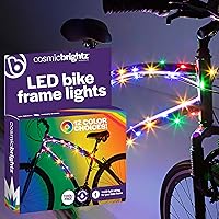 Vista 17 de Brightz CosmicBrightz - Cuerda de luz LED para marco de bicicleta, cuerda de 6.5 pies, funciona con pilas con interruptor de encendido/apagado