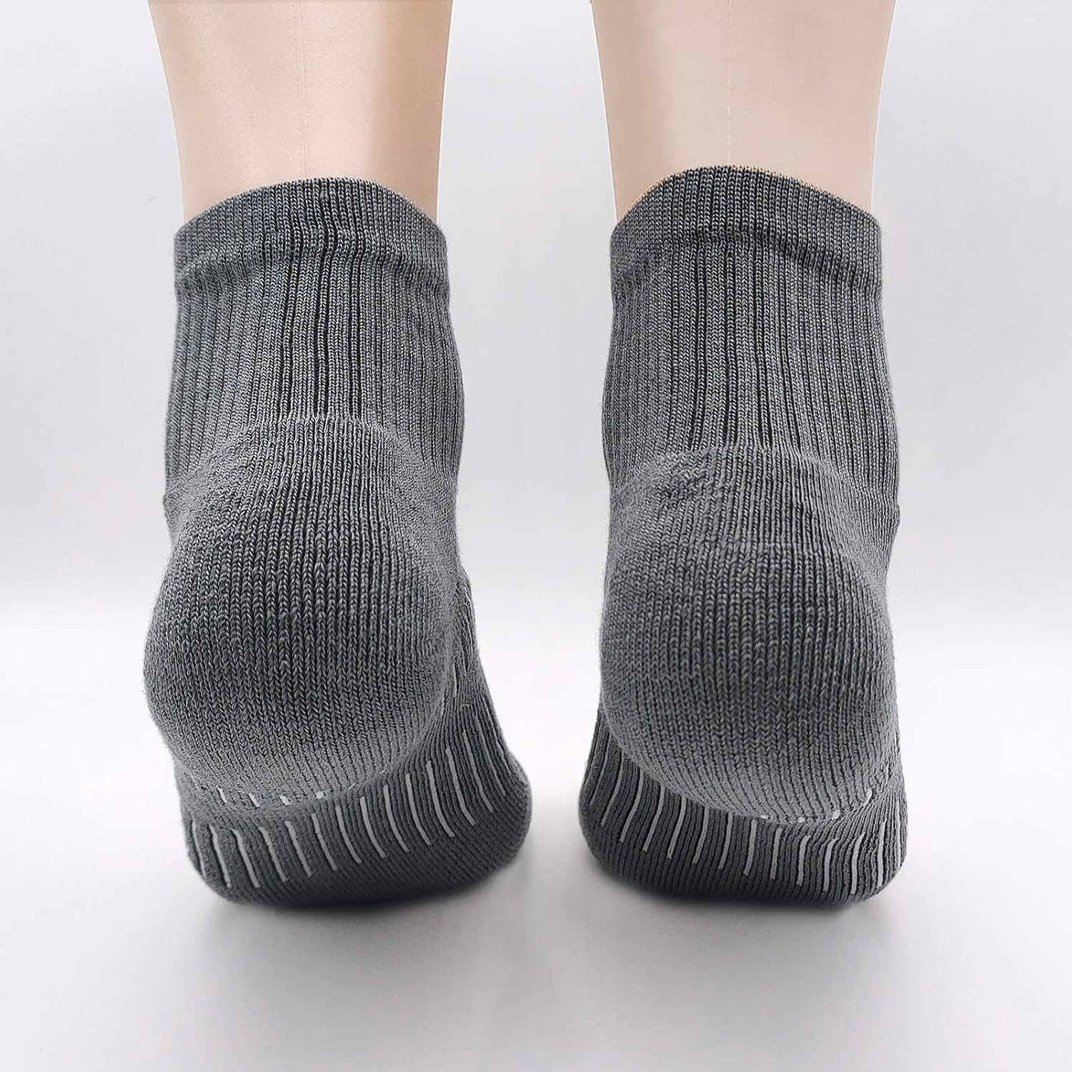 BERING Men's Athletic Cushion Quarter Socks (6 Pairs) 9-12 Dark Gray image 6 of 8 B092D9DMRL