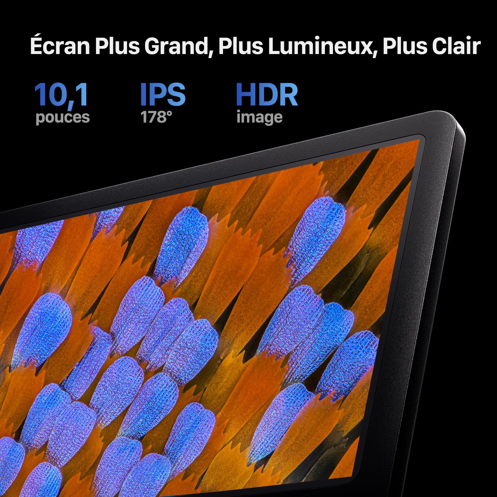 TOMLOV DM602 Pro Microscope numérique HDMI Trois lentilles, Microscope soudé LCD 10,1" avec éclairage annulaire, écran IPS, Cadeaux pour Adultes, Carte 64GB, Support 10", Compatible Windows/Mac