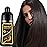 Onilyua Black Tea Hair Dye, Hair Dye Shampoo 3 in 1 for Men Women, Instant Shampoo Color for Gray Hair Coverage, Root Touch Up Easy To Use Semi -Permanent Hair Dye 16.9 Fl Oz (Black tea)