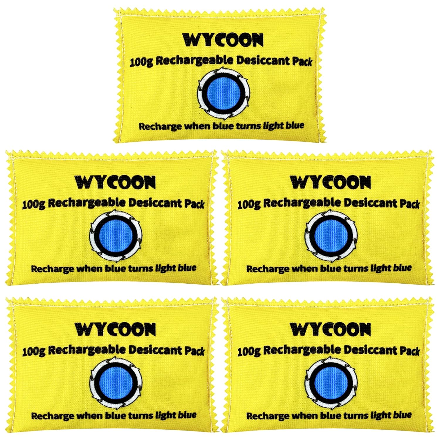 100g Rechargeable Desiccant Pack of 5, Moisture absorbers Bag, Desiccant Dehumidifier bag, Dehumidifier for Home Closets,Gun Safe, and Cars 100g Rechargeable Desiccant Pack of 5, Moisture absorbers Bag, Desiccant Dehumidifier bag, Dehumidifier for Home Closets,Gun Safe, and Cars