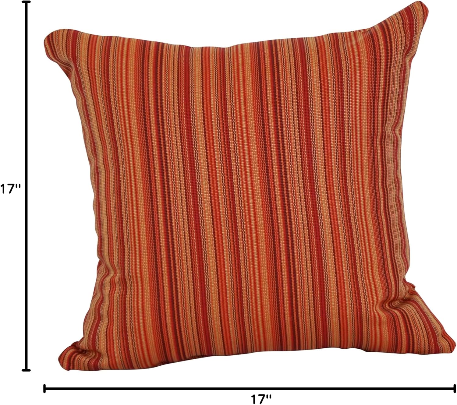 Blazing Needles Olefin Outdoor Throw Pillow, 17 x 17, Rydell Salsa