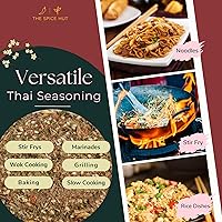 Vista 5 de Condimento tailandés, mezcla salada y picante, cocina tailandesa, The Spice Hut, 2 onzas