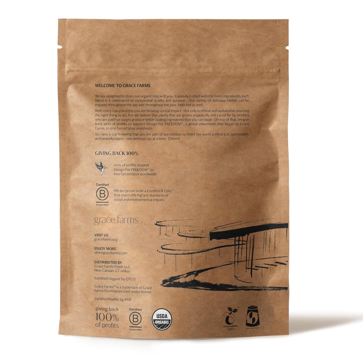 Grace Farms RISE Wellness Organic Tea Blend (50 Pyramid Sachets) | Morning Energy & Focus | Earl Grey Crème with Adaptogenic Mushrooms and Ashwagandha | Fairtrade and Kosher | Gives Back 100% of Profits