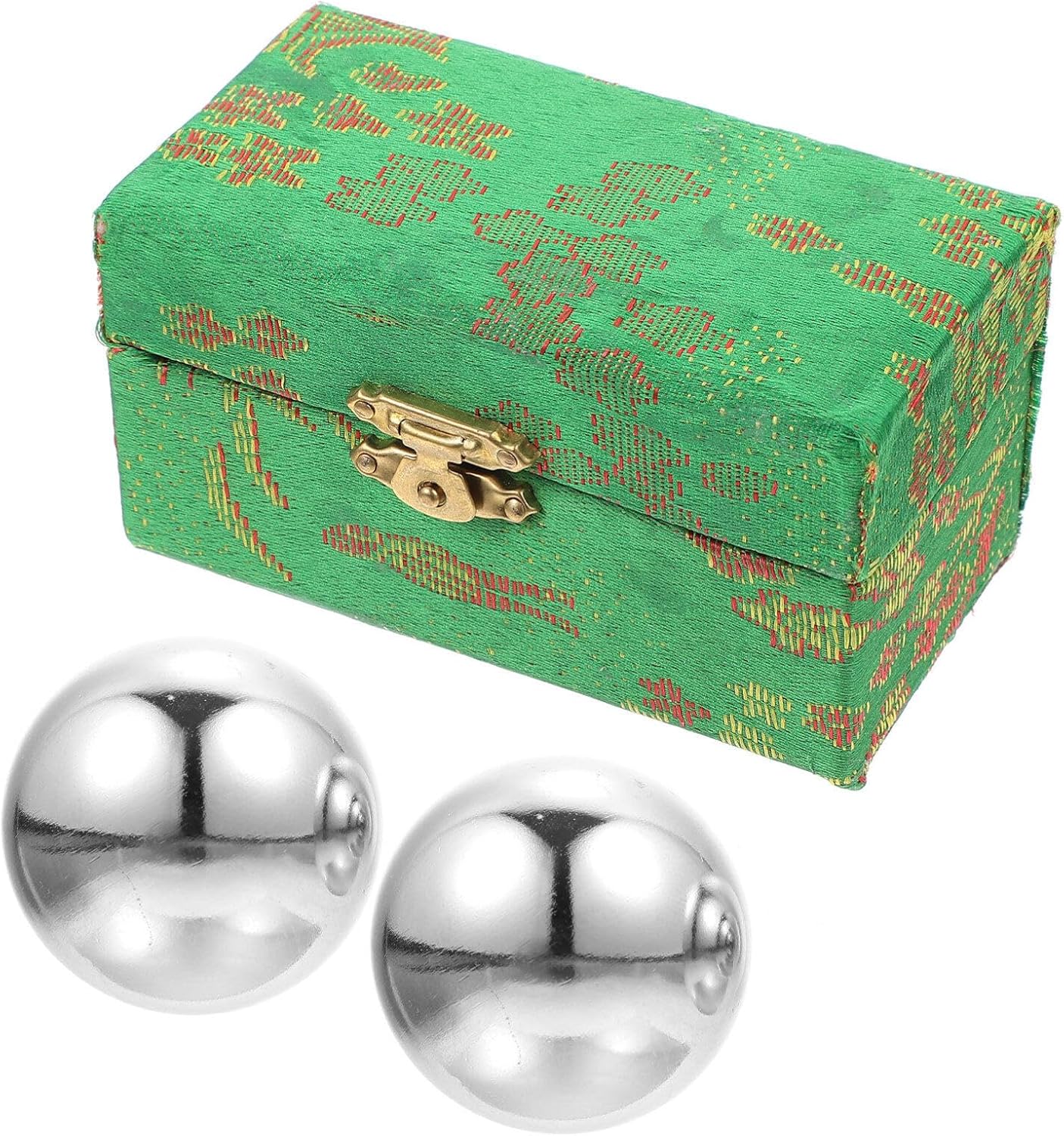 Healifty Set of 2 Chinese Baoding Balls Steel Ball Hand