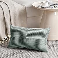 Vista 71 de Fancy Homi - Paquete de 2 fundas de almohada decorativas gris azul pequeño de 14 x 14 pulgadas para sofá, cama, sofá, rústico, estilo granja