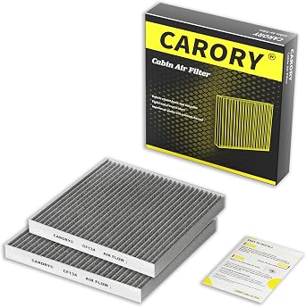 CARORY キャロリー キャビンエアフィルター 活性炭入り 2個パック Honda Accord 2003–2022, Civic 2006–2015, CR-V 2007–2016, Odyssey 2006–2017, Pilot 2009–2022, Ridgeline 2017–2024, Acura MDX 2用 007-2 020以上。