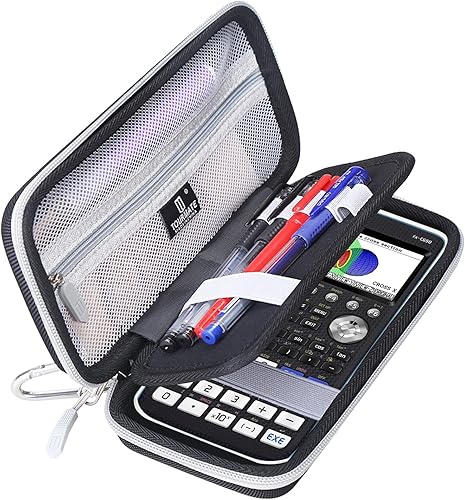Vista 8 de Estuche de viaje rígido de repuesto para CASIO PRIZM FX-CG50/CASIO FX-9750GIII/Texas Instruments TI-34/Texas Instruments BA II, calculadora gráfica