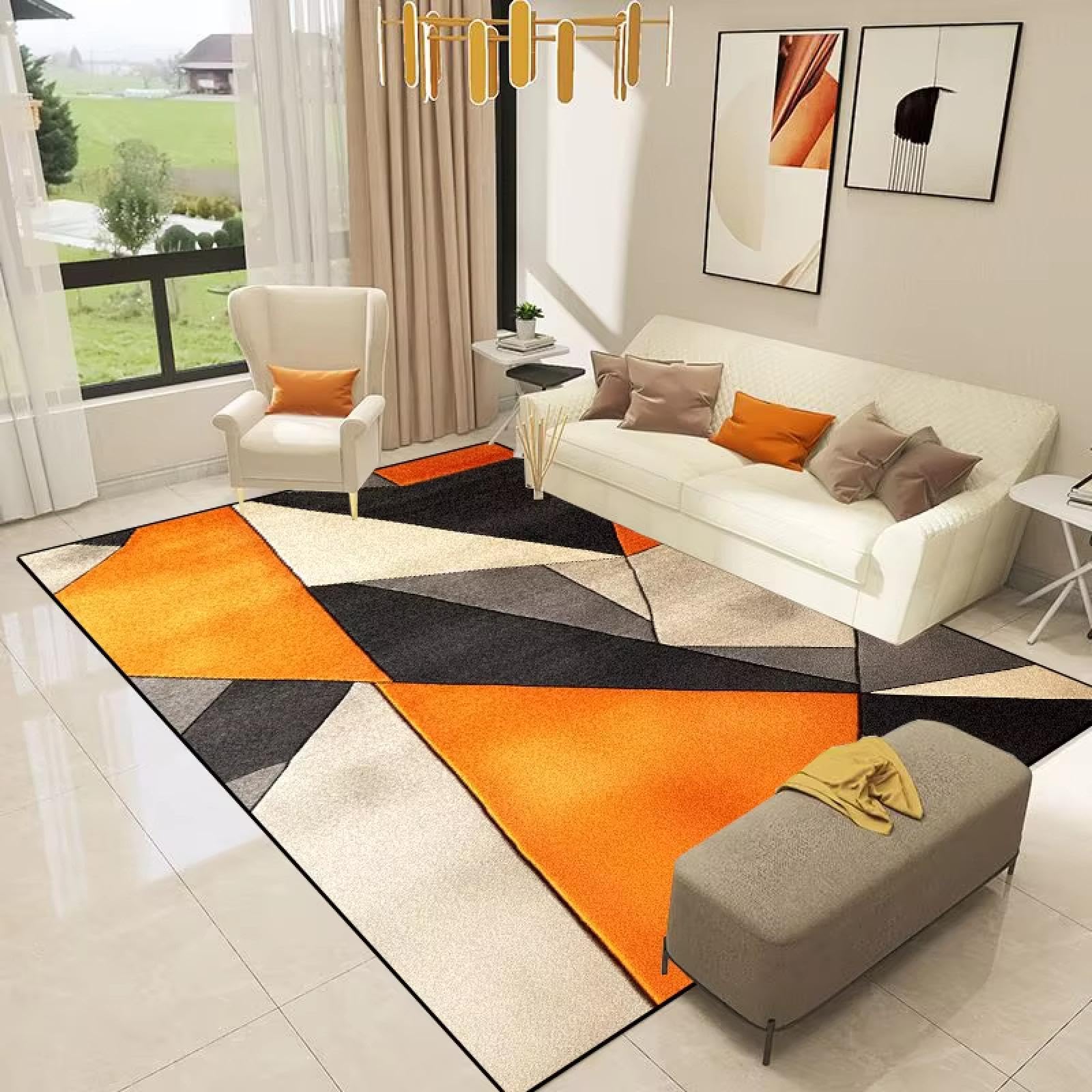 Alfombra para sofá de estilo nórdico ideal para crear una sala de estar acogedora