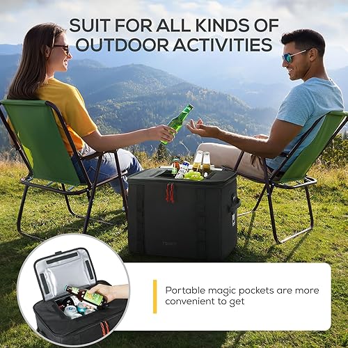 Miniatura 7 de TOURIT Cooler Bag - 69 latas aisladas suaves y plegables para almuerzo, para picnic, playa, trabajo, viajes