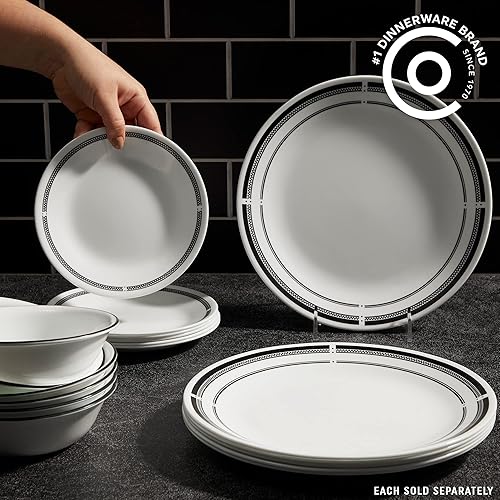 Miniatura 2 de Corelle Vitrelle - Juego de platos llanos de 10.25 pulgadas, triple capa resistente al vidrio y al astillado, platos redondos ligeros, 6 piezas