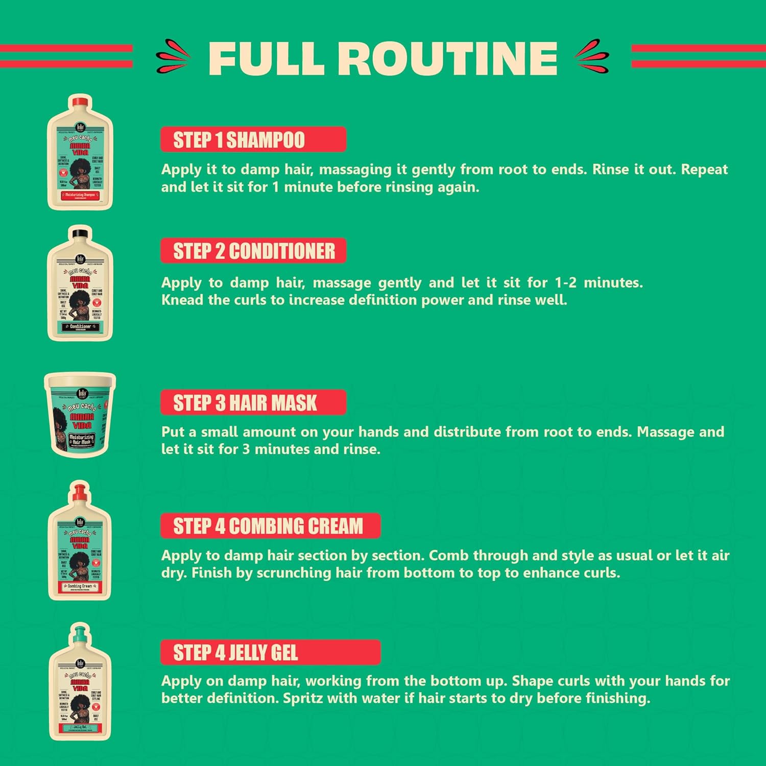 Lola From Rio – Meu Cacho Minha Vida – Curl Defining Cream for Soft, Bouncy Curls & Waves – Lightweight Moisturizing Curl Enhancer – 17.6 fl oz - Image 8