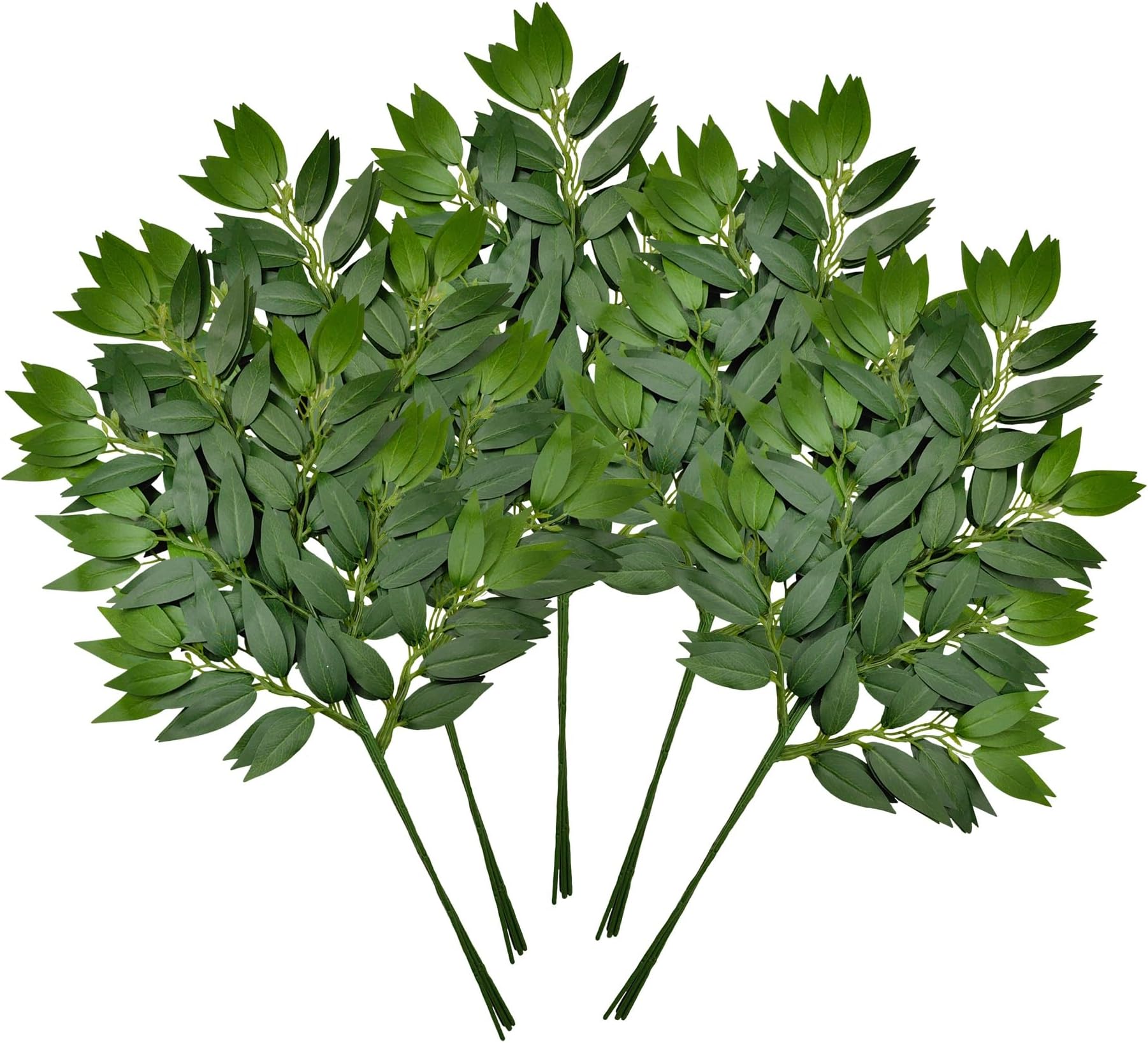 24Pcs Italian Ruscus Greenery Stems Artificial Silk Greenery Plants Spray for DIY Wedding Arch Bouquet Filler Table Centerpieces Home Decor