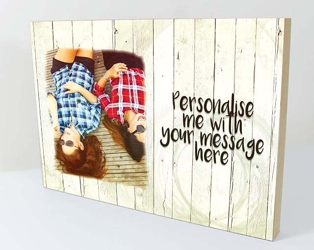 CSPRINTS Personalised plaque with photo and Message - best friends friendship quote Suitable for Birthday, Christmas any Occasion. Personalised PHOTO required via Amazon (6x8 Inches)