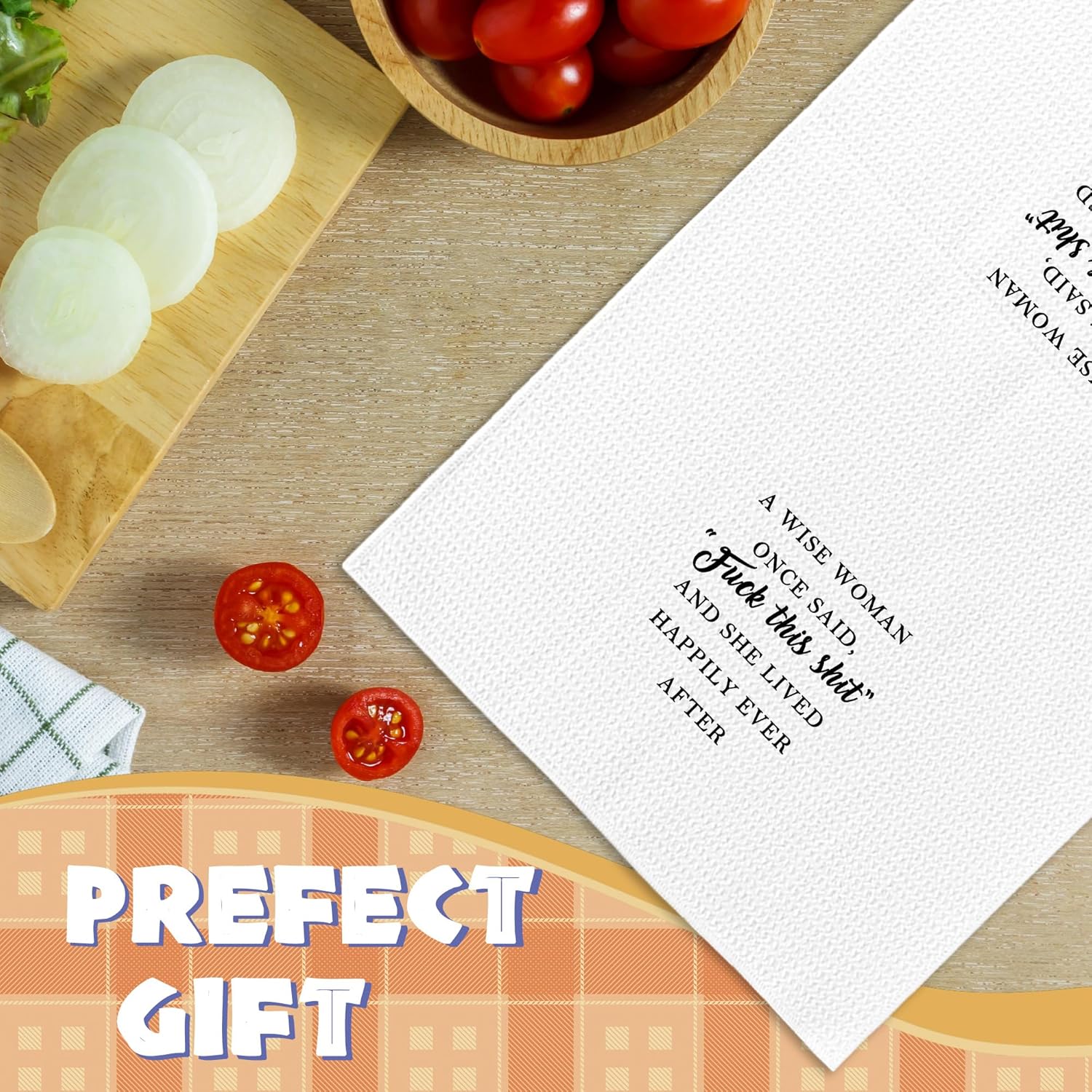 Funny Humorous Kitchen Towels Decor - Sarcastic Funny Dish Towel with Saying Hand Tea Towels, Hostess Housewarming Gifts for Christmas Dish Towel Dishcloths Decorations for Kitchen, 16"x24" - Image 5