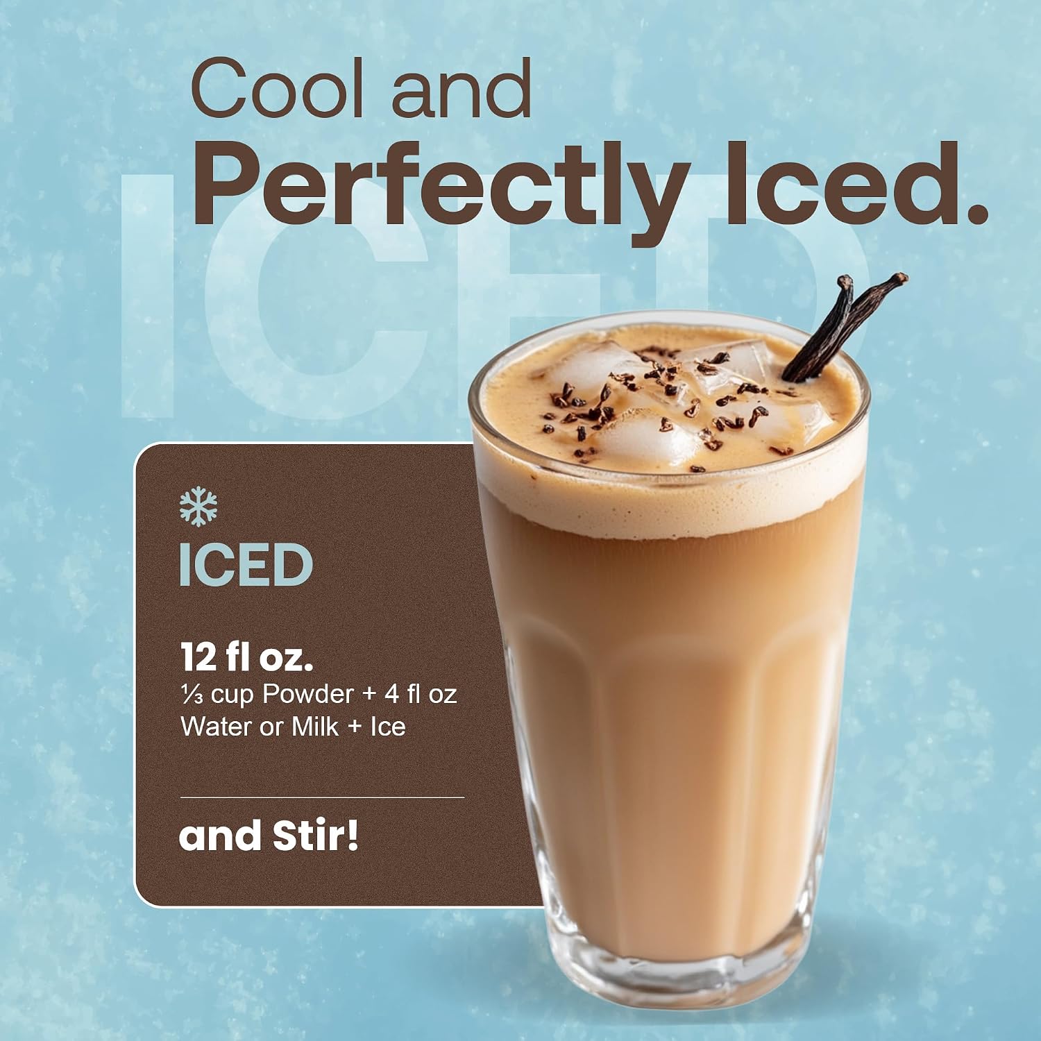 Café Essentials Vanilla Chai Frappe Mix – No Artificial Colors, Flavors, or Sweeteners – Shelf Stable – 58mg of Caffeine per Serving – Great for Hot, Iced, & Frozen Frappes (3.5 lb Bag, 26 Servings)