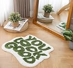 You Look Good Bath Mat Green Bathroom Rugs Funny Cute Bathroom Decor Preppy Small Cool Rug Non Slip Microfiber Washable Absorbent Shower Rug