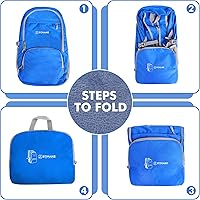 Vista 6 de ZOMAKE Mochila plegable ligera 30L, mochilas plegables para senderismo, mochila plegable compacta resistente al agua para viajes