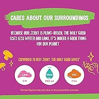 Vista 7 de The Daily Good - Charqui de hongos - Paquete de 3 bocadillos, delicioso bocadillo de hongos alto en fibra, alimento sin carne y sin gluten, contiene