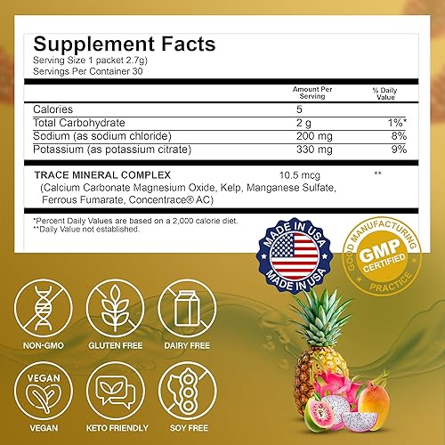 Miniatura 80 de Dr. Price's - Paquetes de polvo de hidratación con electrolitos - Arándano Granada, 30 paquetes | Mezcla de bebida electrolítica sin azúcar, 72+