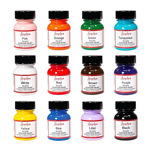 Angelus Acrylic Leather Paint, Best Sellers Kit, Flexible Paint For