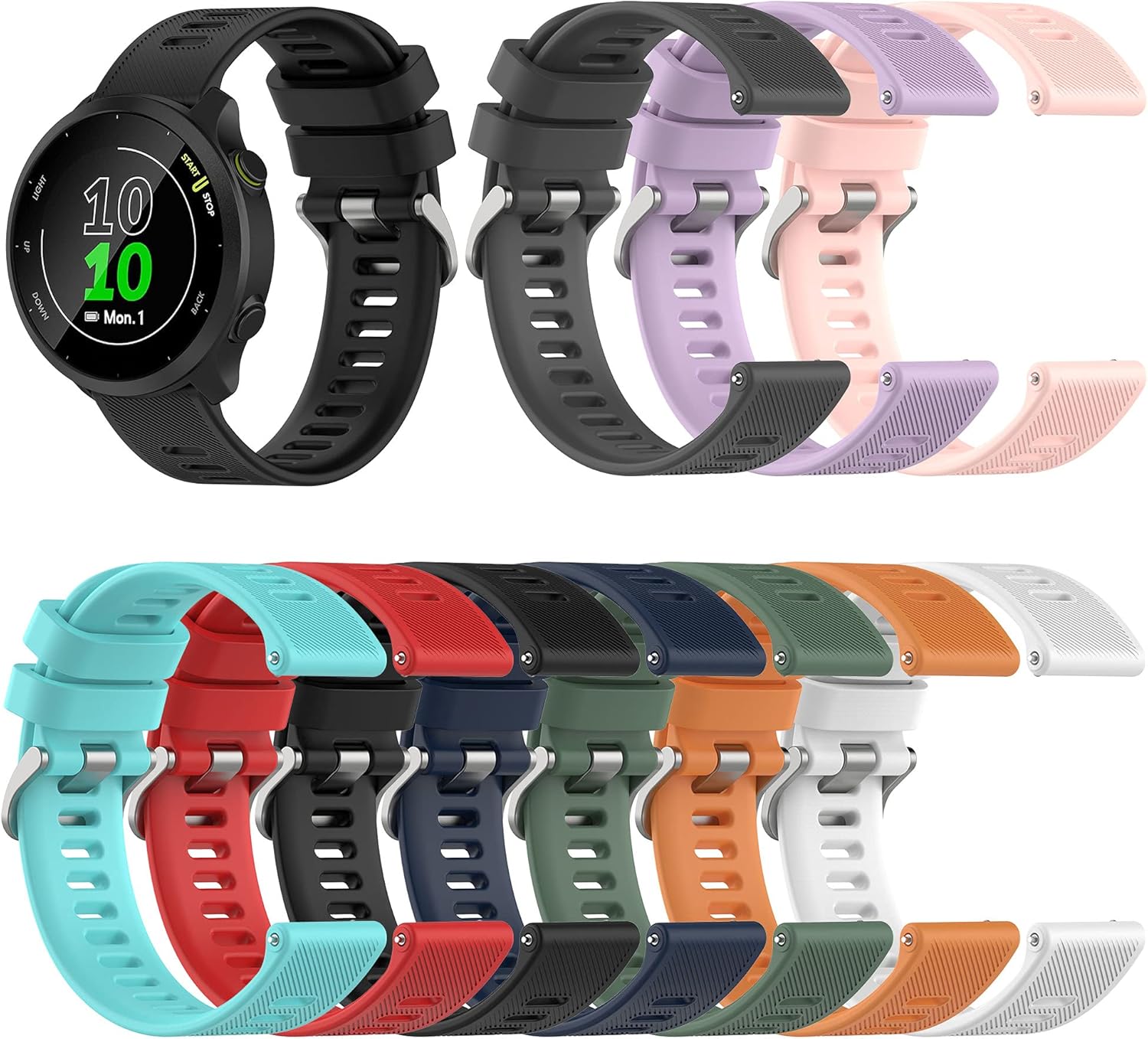 zszcxd compatible for garmin forerunner 158forerunner 55 silicone wristband replacement watchband strap for garmin forerunner 158forerunner 55 smar