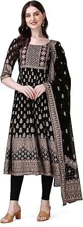 DREAANGEL FASHION Woens Kurta Set Pure Cotton Ebroidery Work