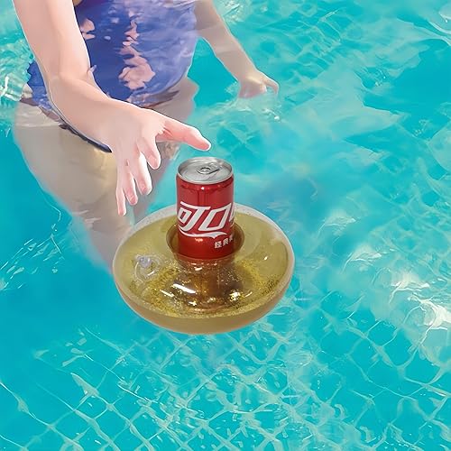 Miniatura 3 de Soporte flotante para bebidas, flotadores para piscina, soporte inflable para bebidas de piscina, flotadores de cerveza para fiestas y niños,