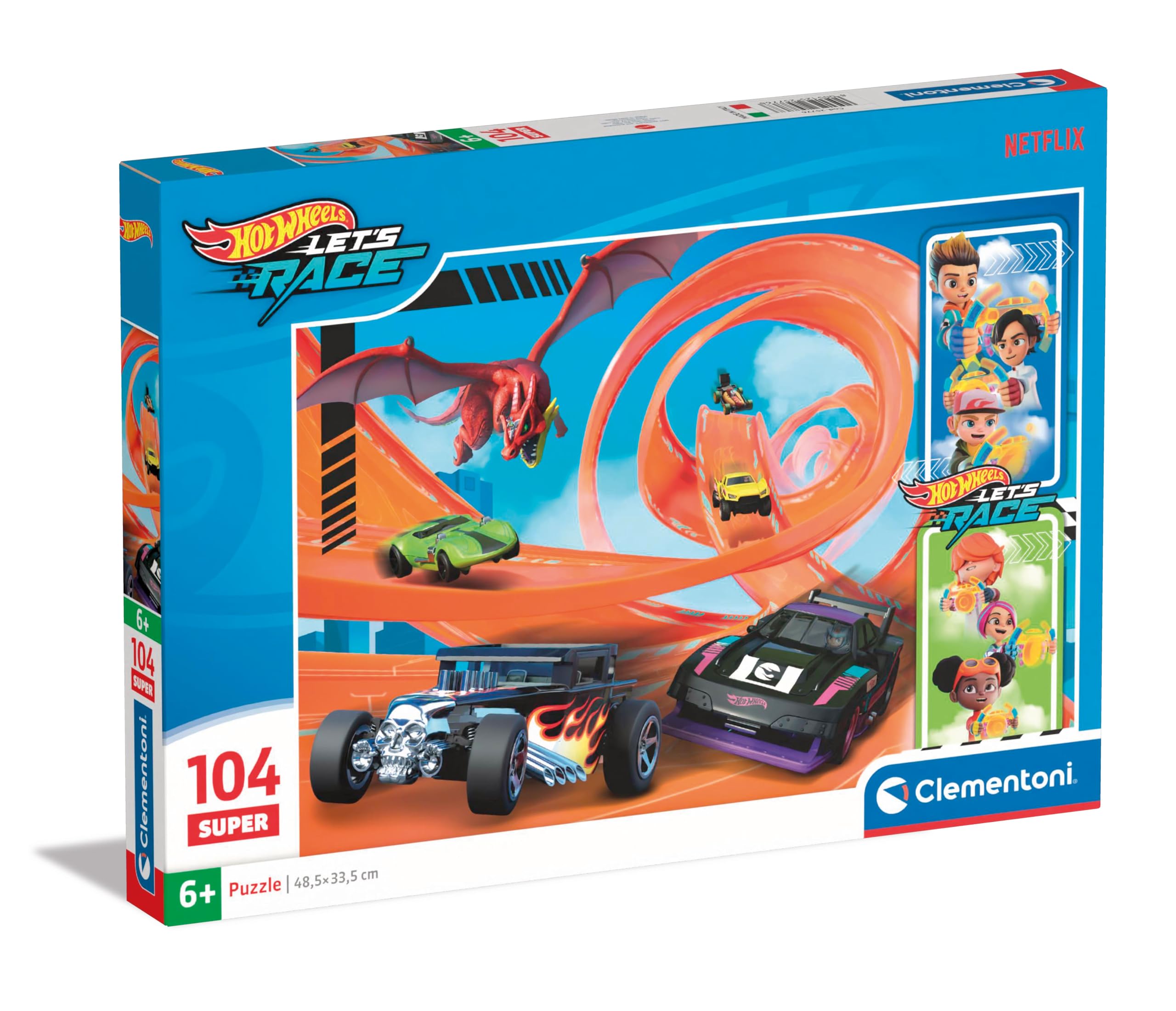 Clementoni 104 el. Super Kolor Hot Wheels [PUZZLE]