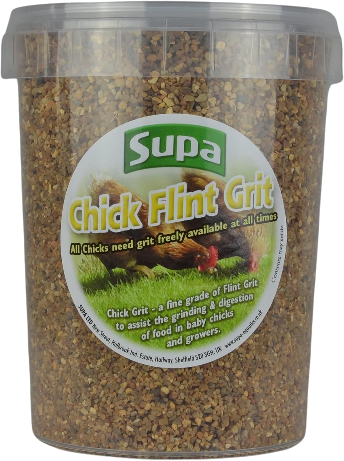 Supa Chick Flint Grit Tub, 1 Litre, Pack of 5, Provides The Insoluble