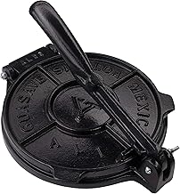 Tortilla Press 8 Inch- Black- Cast Aluminum Tortilla Maker - Heavy-Duty Taco Presser - Made In Mexico Corn Flour Tortilla ...