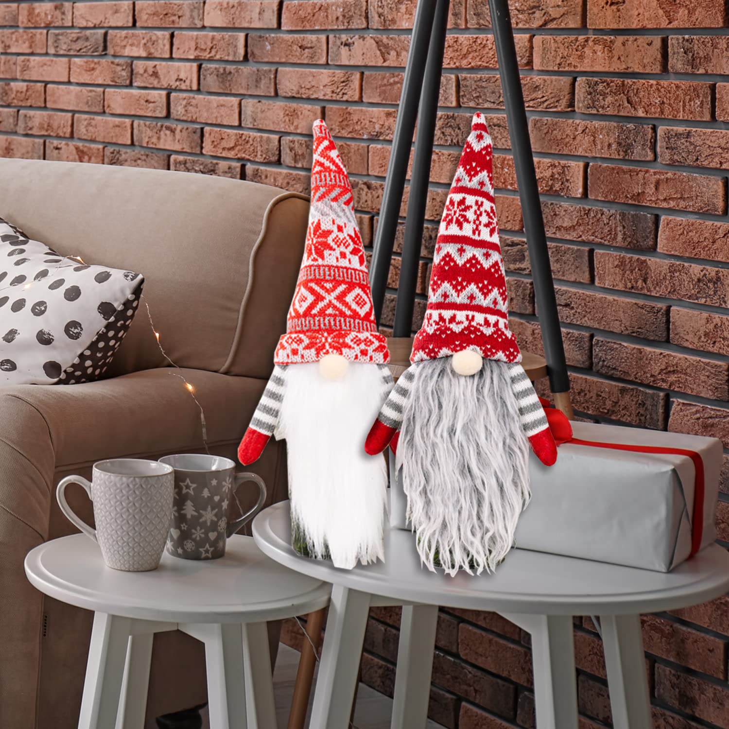 Cubierta para botella de vino de gnomos de Navidad, 4 piezas, cubierta de botella de vino de Navidad, cubierta de botella de vino de felpa de Papá Noel, bolsas decorativas para bodas, 7