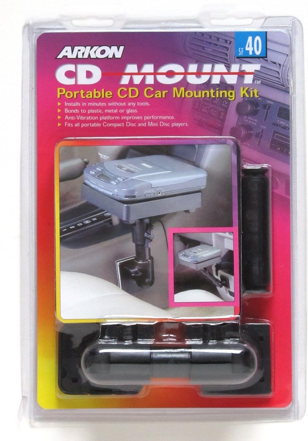 Portable CD Car Mounting Kit Automotive