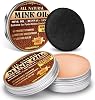Leather Conditioner 100g, Mink Oil & Honey Formula Leather Balm, Leather Cleaning & Protection, Deep Conditioning Moisture, Long-Lasting Care for Furniture, Car Seats, Boots, Bags, Jackets and Shoes